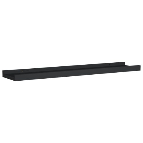Picture Frame Ledge Shelves 2pcs Black 60x9x3cmmDF - Image 3
