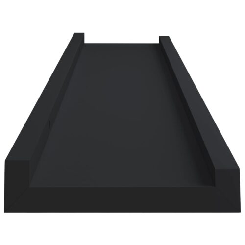 Picture Frame Ledge Shelves 2pcs Black 60x9x3cmmDF - Image 5