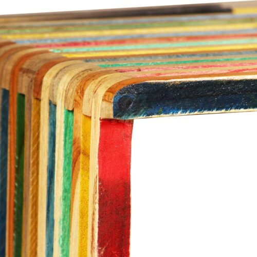 Wall Shelf Set 3pcs Multicolour Solid Reclaimed Teak - Image 4