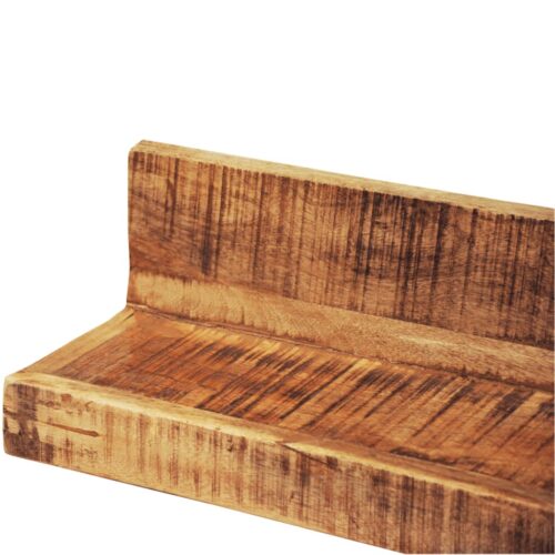 Solid Wood Wall Mounted Display Shelf 2 pcs - Image 3