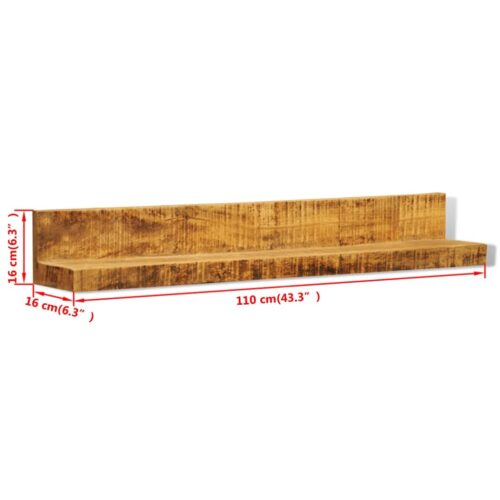 Solid Wood Wall Mounted Display Shelf 2 pcs - Image 6