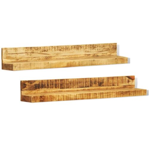 Solid Wood Wall Mounted Display Shelf 2 pcs - Image 7