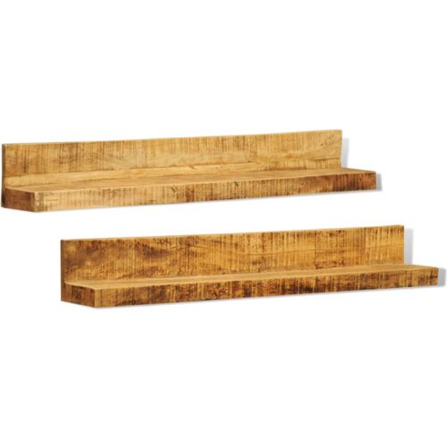 Solid Wood Wall Mounted Display Shelf 2 pcs - Image 8