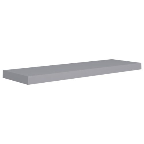 Floating Wall Shelves 2pcs Grey 80x23.5x3.8cm MDF - Image 3
