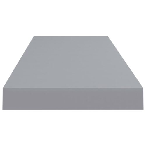Floating Wall Shelves 2pcs Grey 80x23.5x3.8cm MDF - Image 5