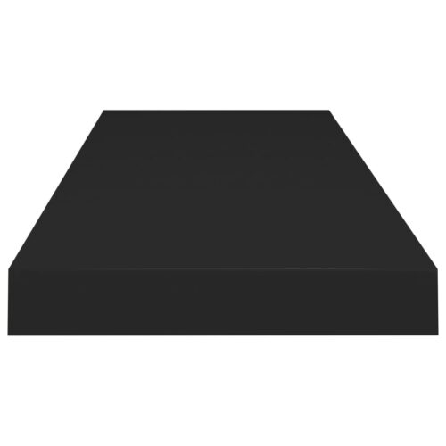 Floating Wall Shelves 2pcs Black 80x23.5x3.8cm MDF - Image 5