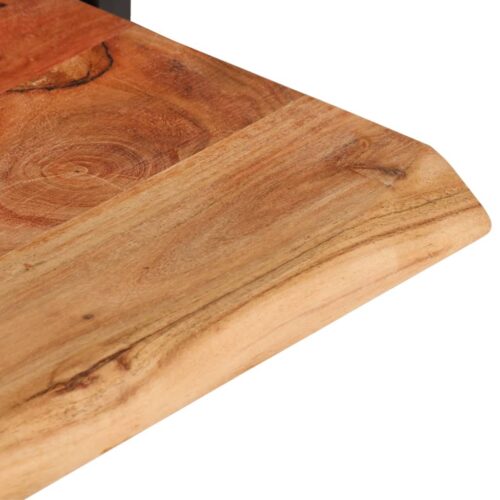 Wall Shelves 2pcs 100x24x35cm Solid Wood Acacia Steel - Image 4