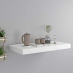 Floating Wall Shelf White 50x23x3.8cm MDF