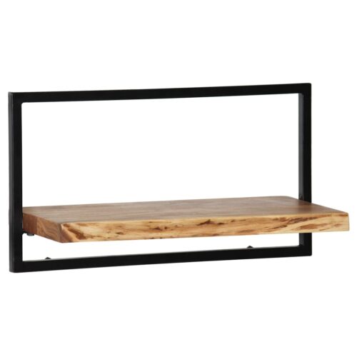 Wall Shelf Set 5 Pieces Solid Acacia Wood Steel - Image 5