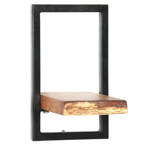 Wall Shelf Set 5 Pieces Solid Acacia Wood Steel - Image 7