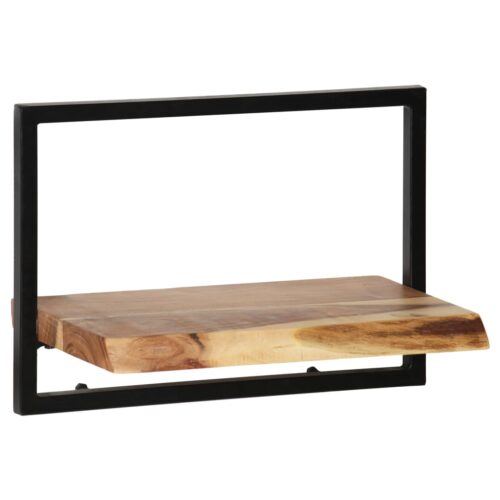 Wall Shelf Set 5 Pieces Solid Acacia Wood Steel - Image 8