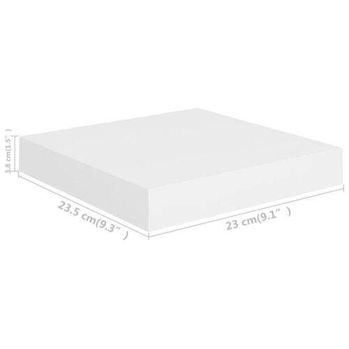 Floating Wall Shelf White 23x23.5x3.8cmmDF - Image 7