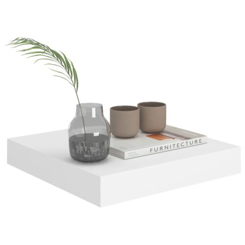 Floating Wall Shelves 2pcs White 23x23.5x3.8cmmDF - Image 3