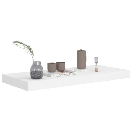 Floating Wall Shelf White 60x23.5x3.8cm MDF - Image 3
