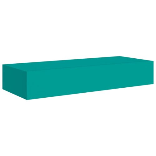 Wall-mounted Drawer Shelf Blue 60x23.5x10cm MDF - Image 2