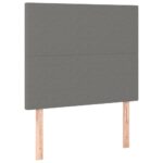 2pcs Headboards Dark Grey 80x5x78/88cm Fabric Queen Bed Frame Head Board Bedhead
