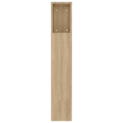 Headboard Cabinet Bed Frame Head Storage Shelf Board Bedhead Sonoma Oak 180x18.5x104.5cm - Image 5