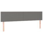 2pcs Headboards Dark Grey 80x5x78/88cm Fabric Queen Bed Frame Head Board Bedhead