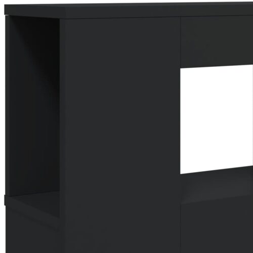 LED Lights Cabinet Wooden Bed Frame Head Storage Shelf Bedhead 160cm - Image 9