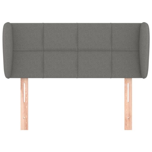 Headboard with Ears Dark Grey 103x23x78/88cm Fabric - Image 3