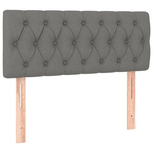 Dark Grey Fabric Headboard 100cm Single Size Bed Frame Head Modern Bedhead