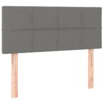 Dark Grey Fabric Headboard 100cm Single Size Bed Frame Head Modern Bedhead