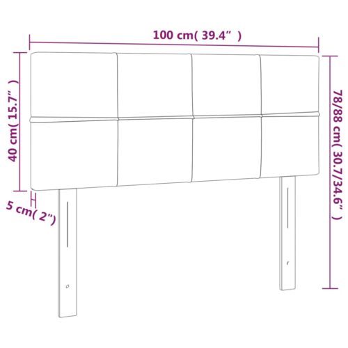 Dark Grey Fabric Headboard 100cm Single Size Bed Frame Head Modern Bedhead - Image 8
