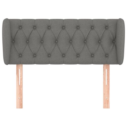 Headboard with Ears Dark Grey 103x23x78/88cm Fabric - Image 3