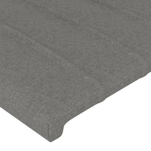 LED Lights Headboard Bed Frame Head Bedhead Board Fabric Grey 160cm Queen Size - Image 5