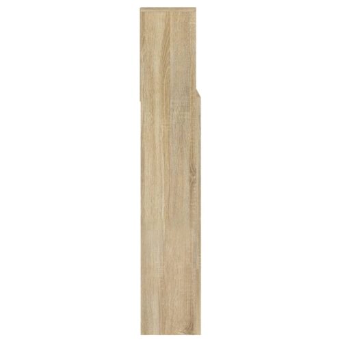 Headboard Cabinet Bed Frame Head Storage Shelf Board Bedhead Sonoma Oak 140x19x103.5cm - Image 6