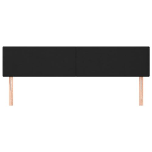 2pcs Headboards Black 80x5x78/88cm Queen Size Faux Leather Bed Frame Head Board - Image 3