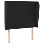 Ear Winged Headboard Black Faux Leather Bed Head Board Bedhead 83x23x118/128cm