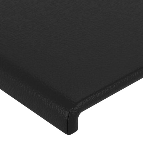 2pcs Headboards Black 80x5x78/88cm Queen Size Faux Leather Bed Frame Head Board - Image 4