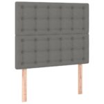2pcs Headboards Dark Grey 80x5x78/88cm Fabric Queen Bed Frame Head Board Bedhead