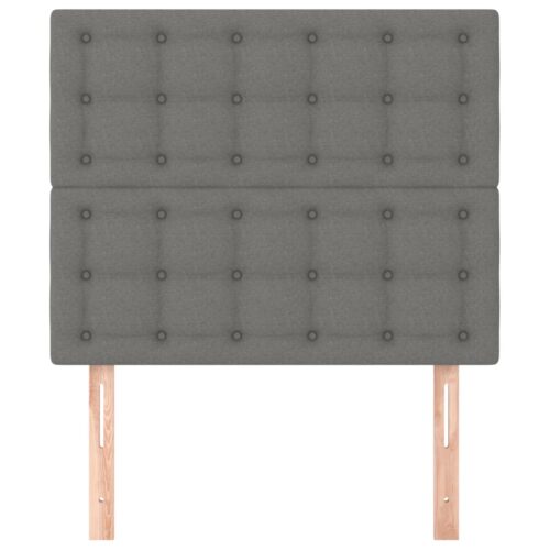 2pcs Headboards Dark Grey 80x5x78/88cm Fabric Queen Bed Frame Head Board Bedhead - Image 3