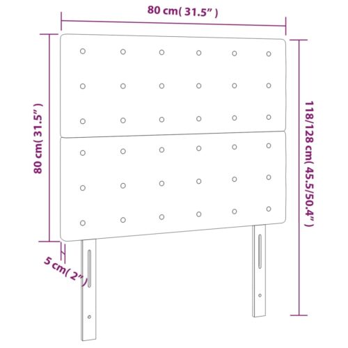 2pcs Headboards Dark Grey 80x5x78/88cm Fabric Queen Bed Frame Head Board Bedhead - Image 8