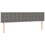 2pcs Headboards Dark Grey 80x5x78/88cm Fabric Queen Bed Frame Head Board Bedhead