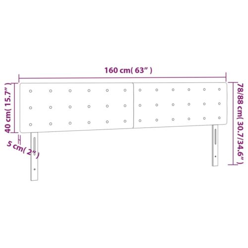 2pcs Headboards Dark Grey 80x5x78/88cm Fabric Queen Bed Frame Head Board Bedhead - Image 8
