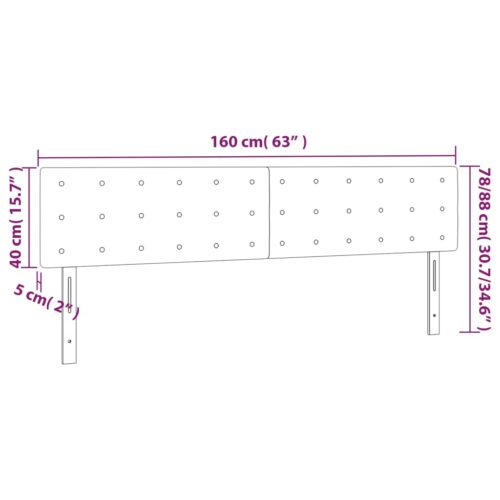 LED Lights Headboard Bed Frame Head Bedhead Board Fabric Grey 160cm Queen Size - Image 6