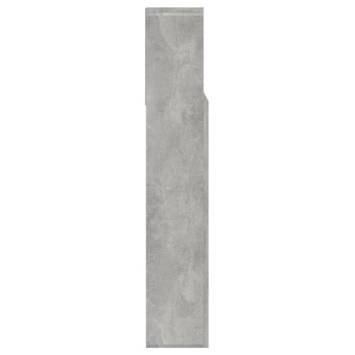 Headboard Cabinet Bed Frame Head Storage Shelf Board Bedhead Concrete Grey 140x19x103.5cm - Image 6