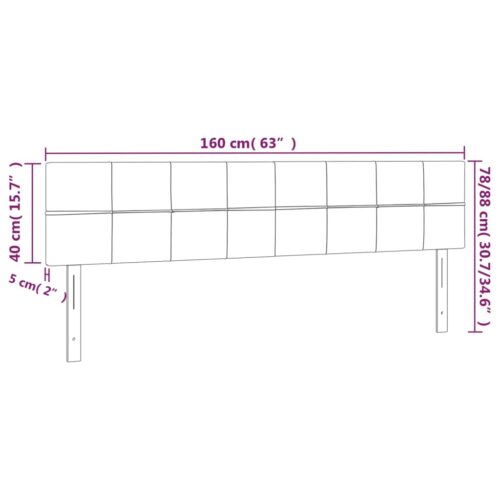 LED Lights Headboard Bed Frame Head Bedhead Board Fabric Grey 160cm Queen Size - Image 6