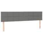 2pcs Headboards Dark Grey 80x5x78/88cm Fabric Queen Bed Frame Head Board Bedhead