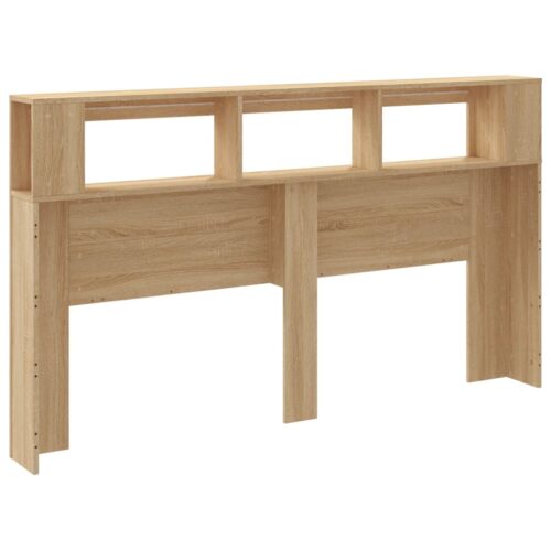 LED Headboard Sonoma Oak 180cm Engineered Wood - Image 8