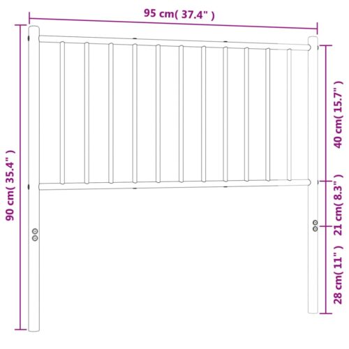 metal Headboard White 90cm - Image 7