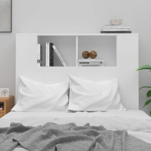 Headboard Cabinet White 100x18.5x104.5cm - Image 3