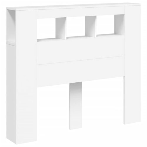 LED Headboard White 120cm Engineered Wood - Image 5