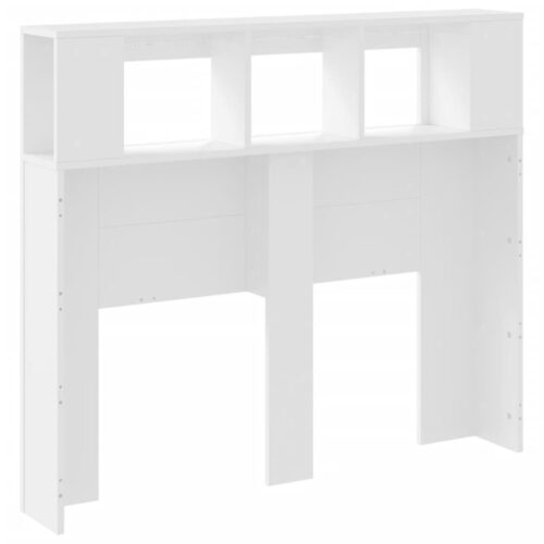LED Headboard White 120cm Engineered Wood - Image 8