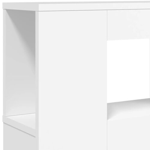 LED Headboard White 120cm Engineered Wood - Image 9