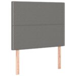 Queen Size 2pcs Bed Frame Headboard Heads Dark Grey 80x5x78/88cm Fabric