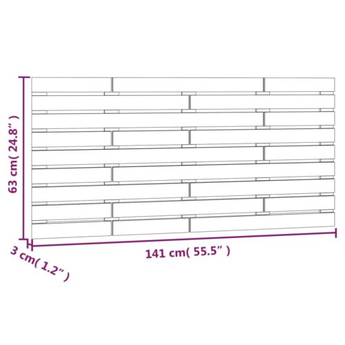 Wall Headboard White 141cm Solid Wood Pine - Image 8